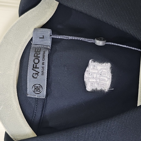 G/FORE Women's Offset Gradient Stripe Performance Fabric Polo Top L NWOT - Picture 6 of 13